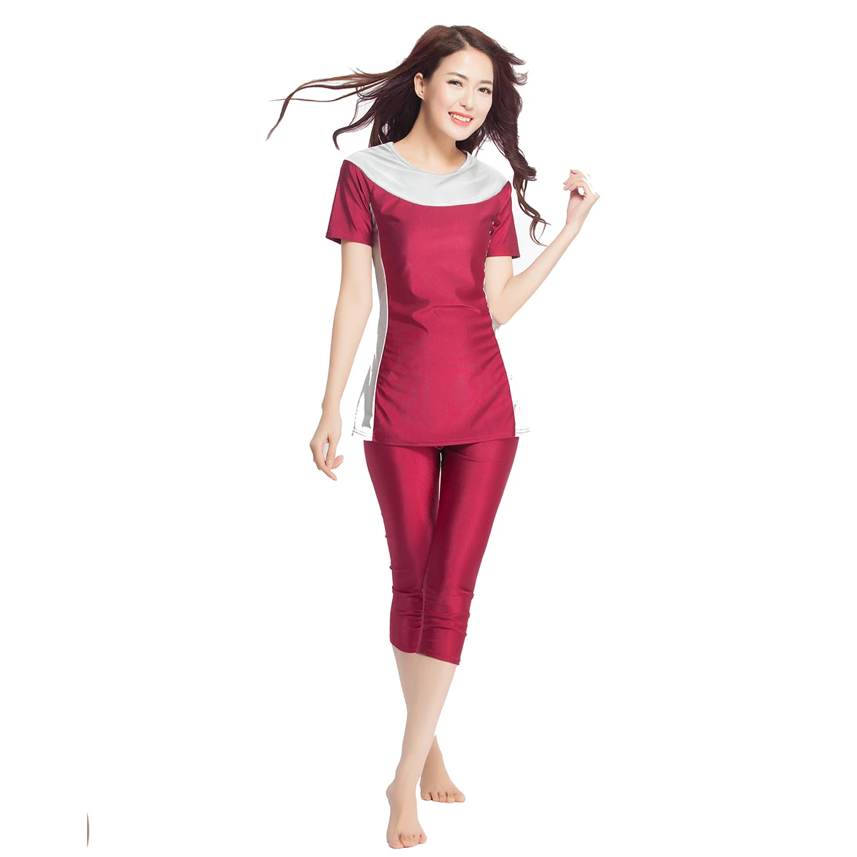 Женский купальный костюм с рукавом фонариком скромная мусульманская одежда для