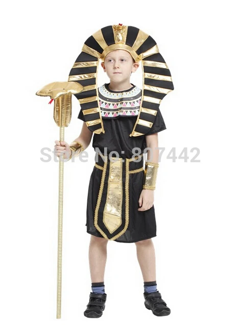 Костюмы на Хэллоуин выступления сцене Одежда Фараона египетского Детская одежда