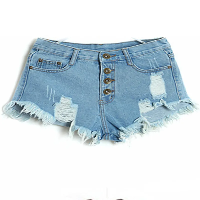 Женщина 2018 BF модная летняя Шорты ветер женский синий высокая талия джинсовые