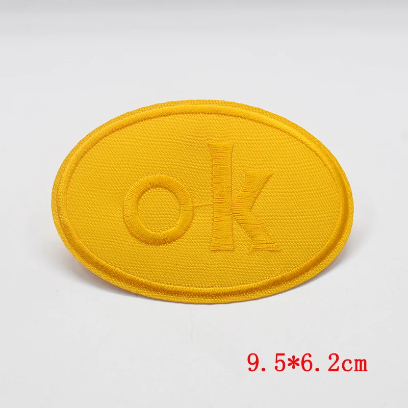 10 шт./лот большая вышитая нашивка английские буквы Ok мотив железо для ремонта