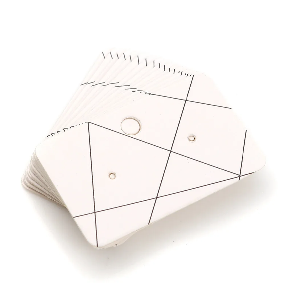 

DoreenBeads Paper Jewelry Earrings Display Card Rectangle White Color Leaf Flamingo Pattern 50mm(2") x 30mm(1 1/8"), 50 PCs