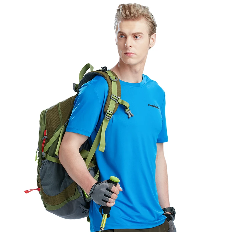 Tectop весна лето быстросохнущая Мужская футболка с коротким рукавом для