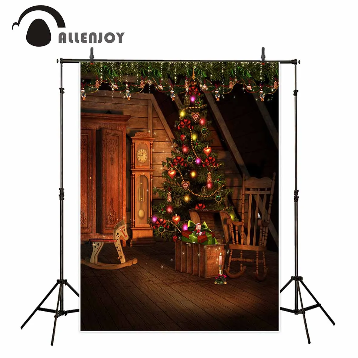 Allenjoy Рождественская елка детская деревянная доска домашний фон для фотосъемки