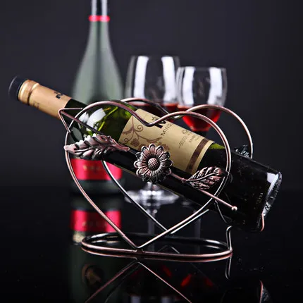 Модные Классические европейские Сердце Любовь Держатели вина винный стеллаж