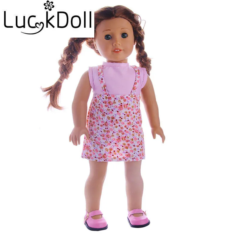 

Весенне-летняя Милая юбка Luckdoll с цветочным принтом для 18-дюймовых американских кукол и 18-дюймовых кукол 43 см-лучший подарок для детей