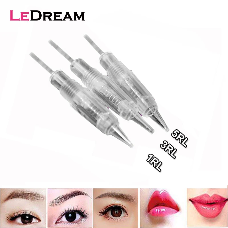 

60PCS/Lot 1RL 3RL 5RL Disposable 8mm Screw Tatu Cartridges Premium CHARMANT Permanent Makeup Machine Eyebrow Lips Tattoo Needle