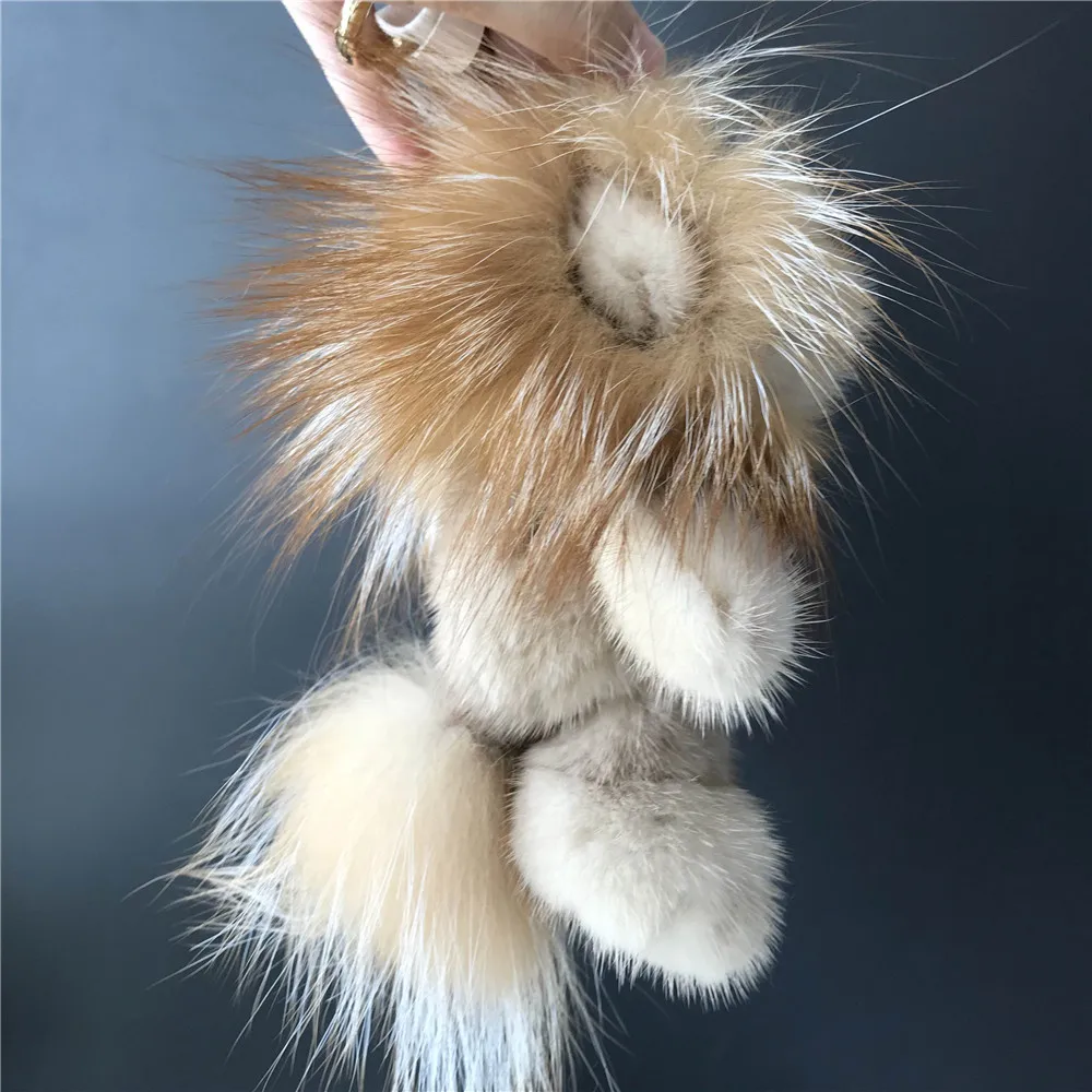 Игрушка Magicfur Lion кукла брелок из натурального меха норки и енота сумка подвеска