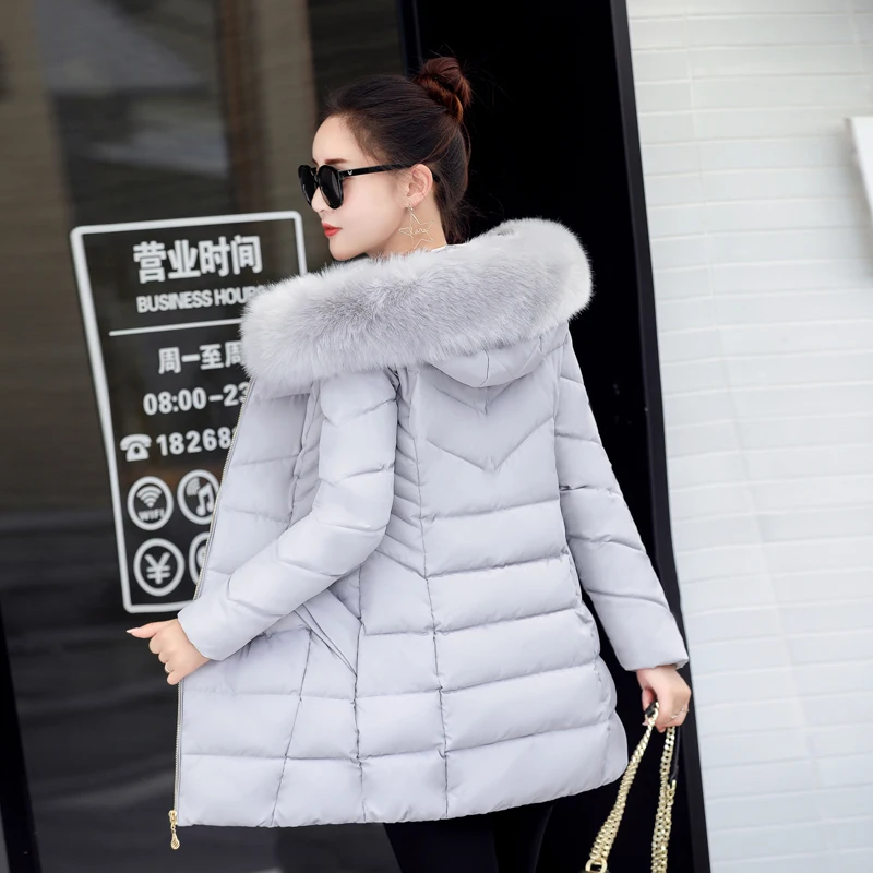 Парка женская с искусственным мехом|parka female|winter coat women furcoat jacket |