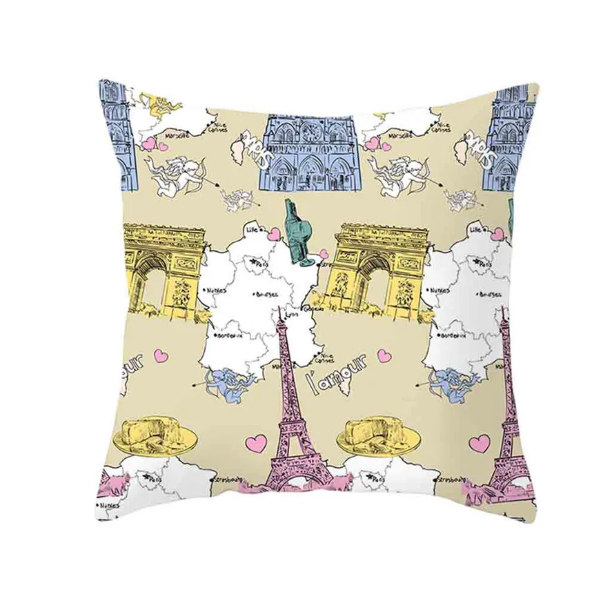 Новый мягкий домашний декор Чехлы для подушек размером 45*45 см 1 шт. Ретро Лондон