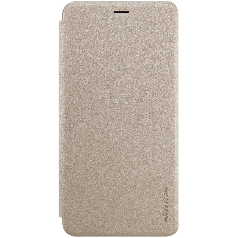 Золотой Чехол для Meizu M3s NILLKIN блестящий кожаный флип чехол Роскошный бренд кожаный флип чехол для Meizu M3s крышка чехол - Цвет: Золотой