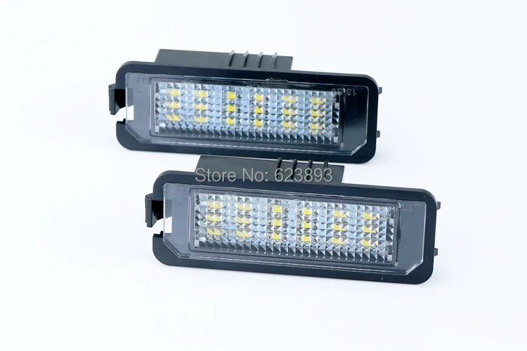 Бесплатная доставка 2x безошибочный Белый светодиодный номерной знак для Volkswagen VW