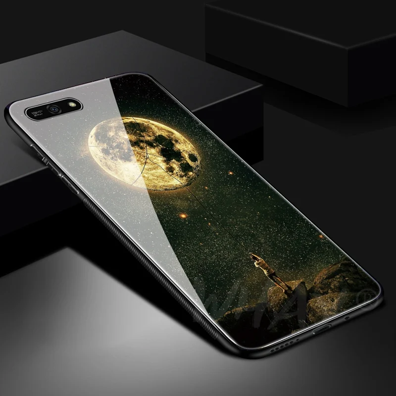 Glass Case For Huawei Nova 3 2i Coque Luxury Pattern P20 Pro Mate 10 Honor 9 Lite Play 7A Y6 2018 P Smart |