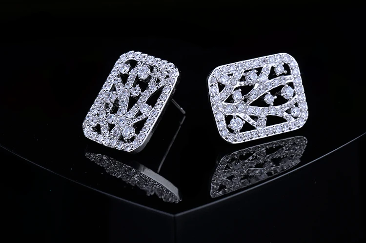 YAN MEI Austrian CZ Fashion Brand Stud Earrings Vintage Summer Style Ear Cuff Jewelry For Women Wholesale GLE4633 | Украшения и