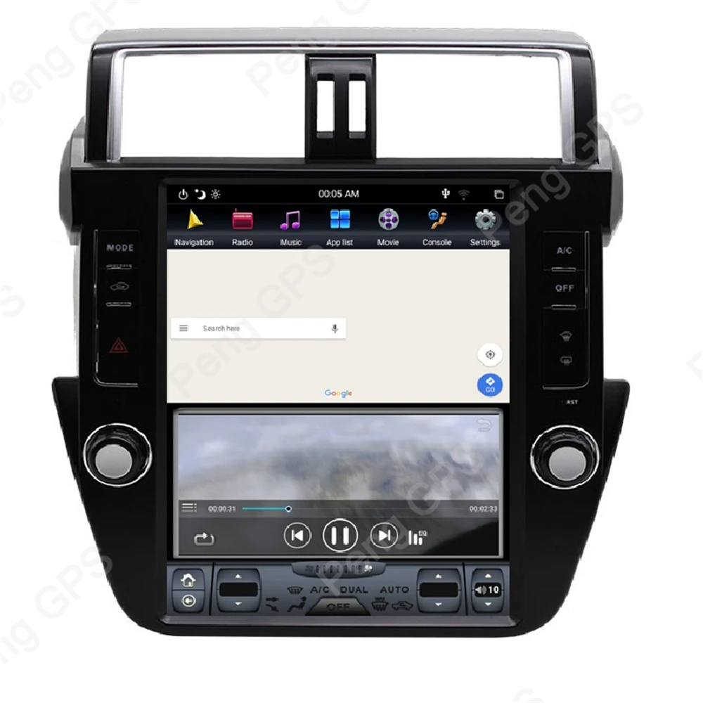 4G+ 64G ips Android 8,1 автомобильный gps-навигация, dvd-плеер для Toyota Land Cruiser Prado 150- Tesla стиль 12,1 дюймов головное устройство