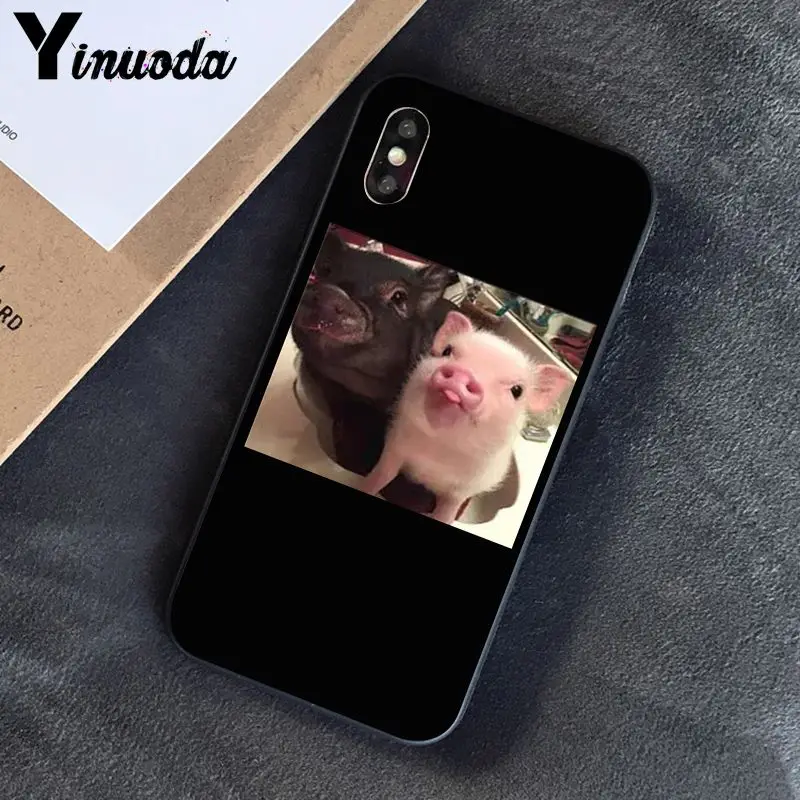 A5 Yinuoda смешной мультфильм свинья Coque Оболочка Чехол для телефона для iPhone 8 7 6 6S 6Plus X XS MAX 5 5S SE XR 10 чехол s - Цвет: A5