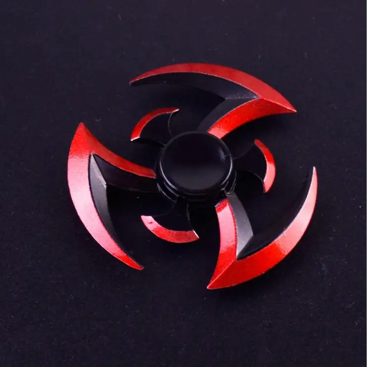 Фиджет гироскоп Спиннер Наруто палец Спиннер Tri SpinnerMetal ручной Спиннер модель EDC писк для детей/взрослых игрушки - Цвет: HY 3RED
