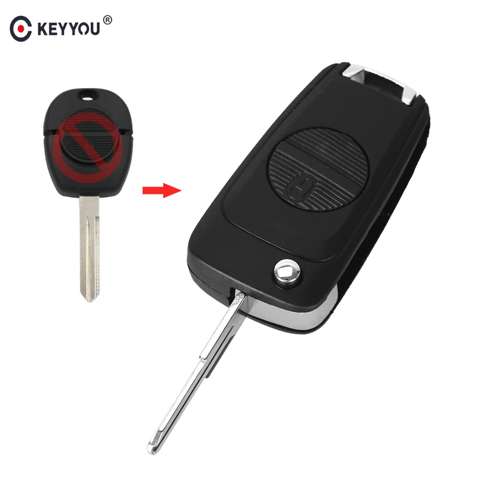Откидной Складной автомобильный чехол KEYYOU с 2 кнопками и модифицированным