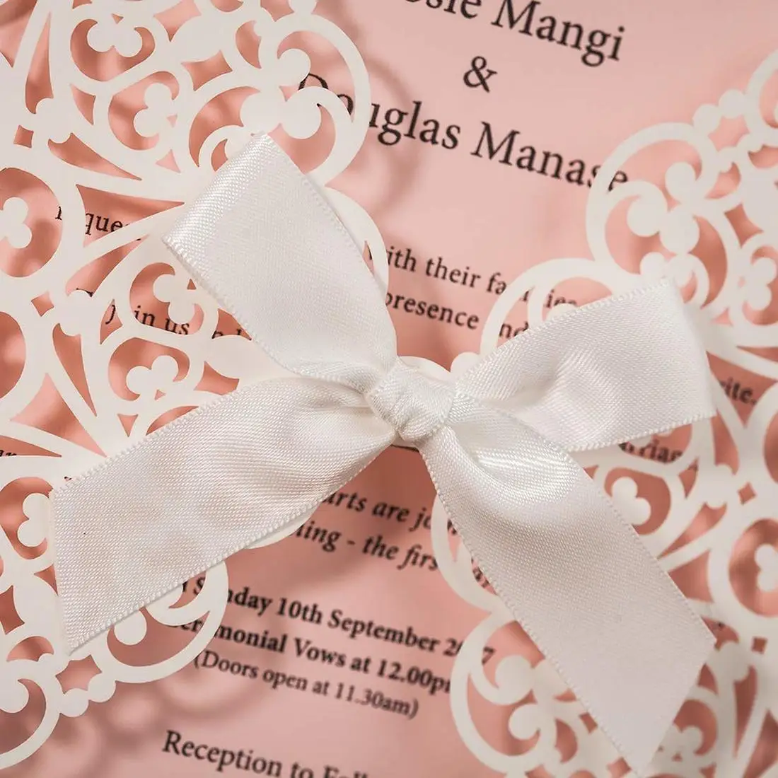 Квадратная лазерная резка свадебные приглашения 100 шт. ручная работа кружевная