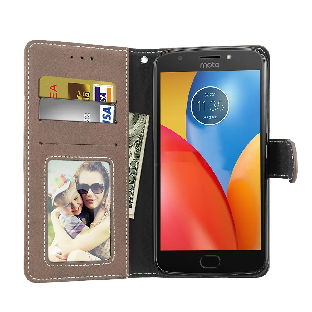 Wallet Case For Moto G5s Plus XT1803 XT1805 XT1804 XT1806 Flip Cases Matte Leather Cover G5S+ Stand Holder Bag | Мобильные телефоны