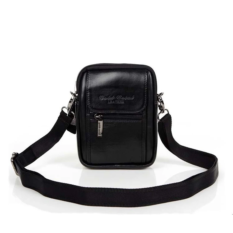 

Famous desiger gold coral genuine leather small messenger bags for men crossbody one single shoulder bags belt waist bag handbag
