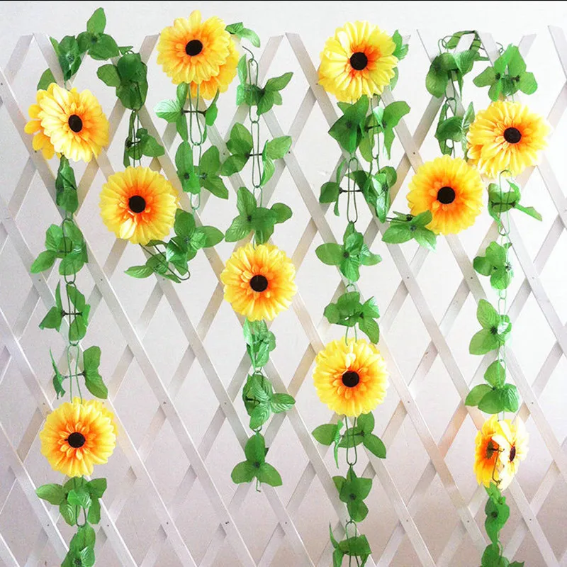2.45m Simulation Big Roses Cane Silk Flower Pipe Restaurants Balcony Decoration Door Lintel Romantic Wedding | Дом и сад