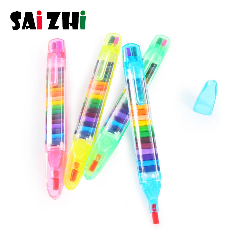 Saizhi DIY обучение рандомный восковой карандаш цветной граффити ручка для ребенка