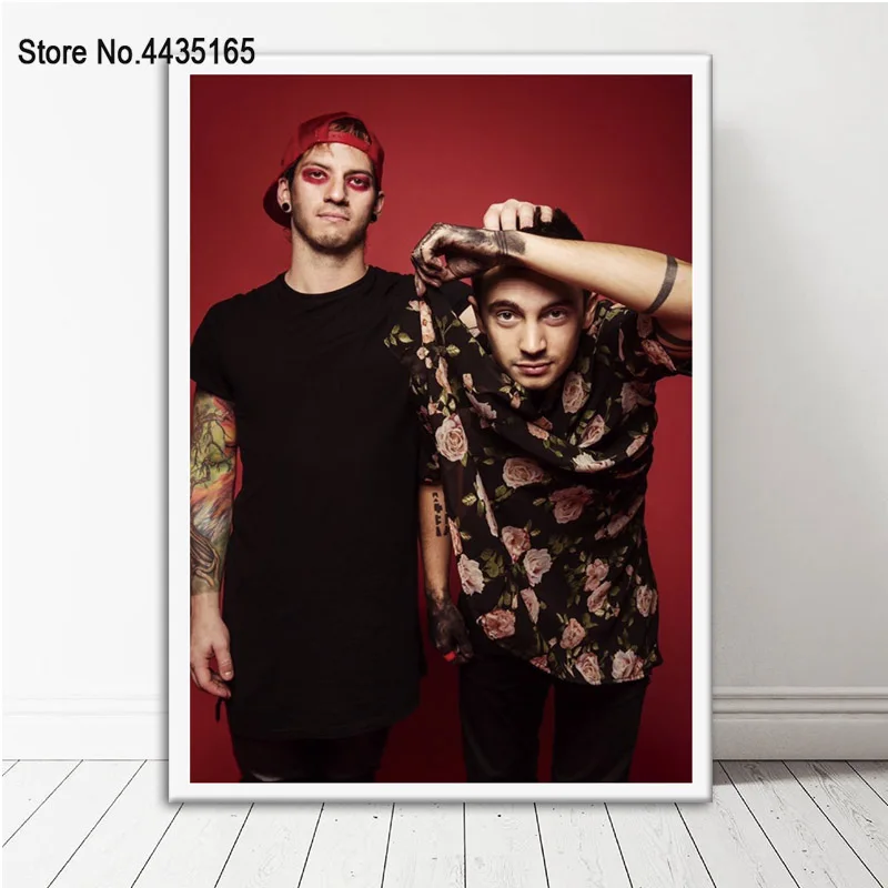 Плакат с изображением музыкальной группы Twenty One Pilots плакаты и принты на холсте