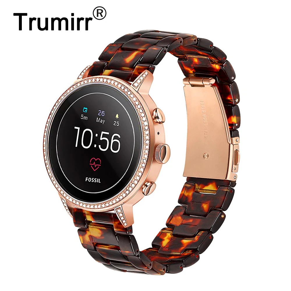 Ремешок для часов из смолы женщин Fossil Gen 4 Venture HR / Sport 3 Q быстросъемный ремешок