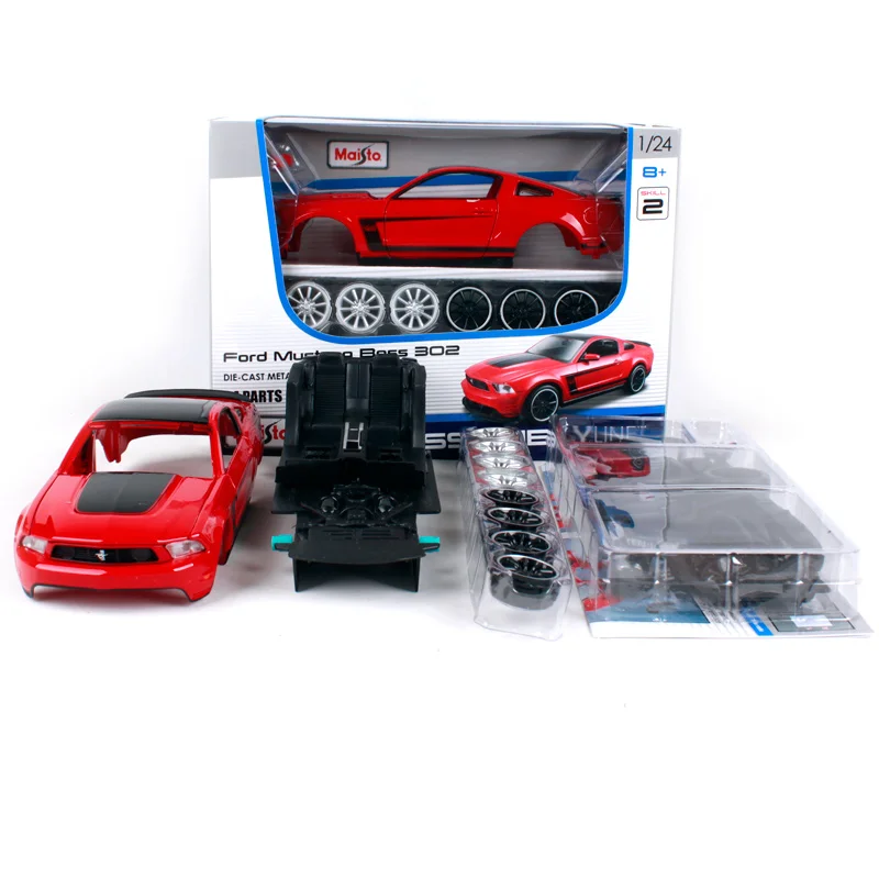 Maisto 1:24 Ford Mustang boss 302 Сборка DIY литая под давлением модель автомобиля игрушка Новинка в коробке 39271