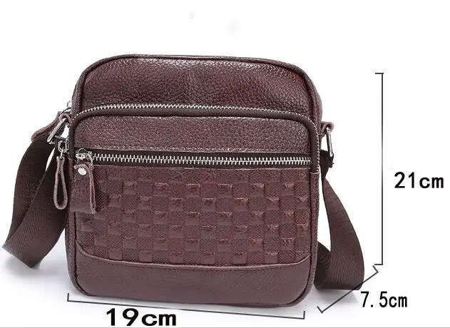 AETOO Men's vertical leather trend casual fashion south Korean single shoulder slanted bag | Багаж и сумки