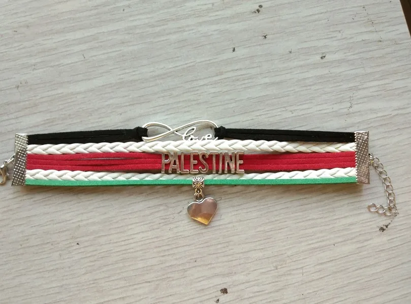 Дропшиппинг Бесконечность любовь Palestine деревенский браслет и браслеты кожа