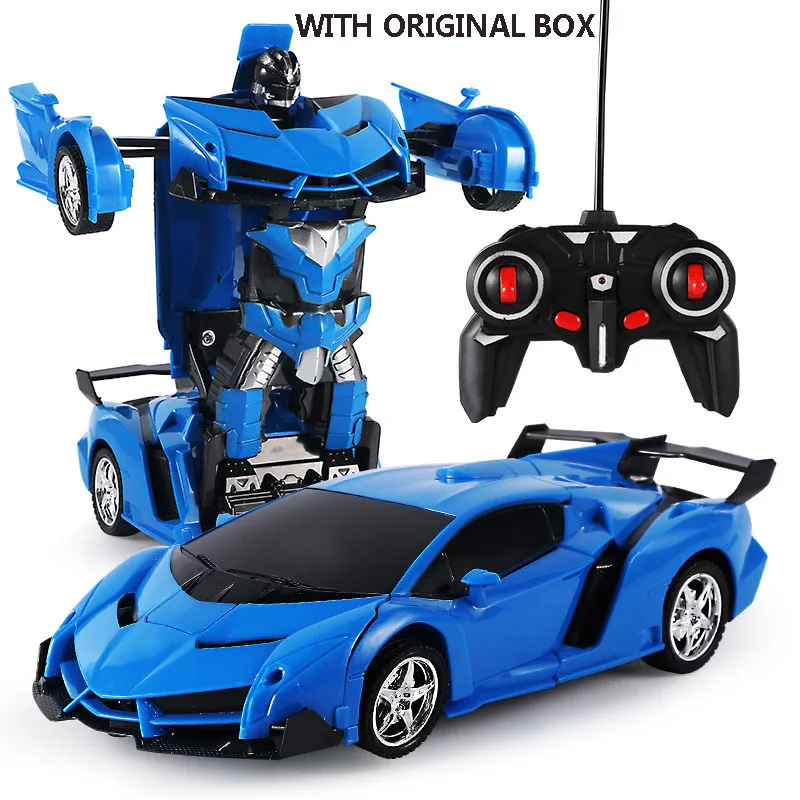 G. With original box Трансформатор Rc 2 в 1 Rc автомобиль Вождение спортивные автомобили привод трансформации модели роботов Дистанционное управление автомобиль Rc боевые игрушки подарок - Цвет: G. With original box