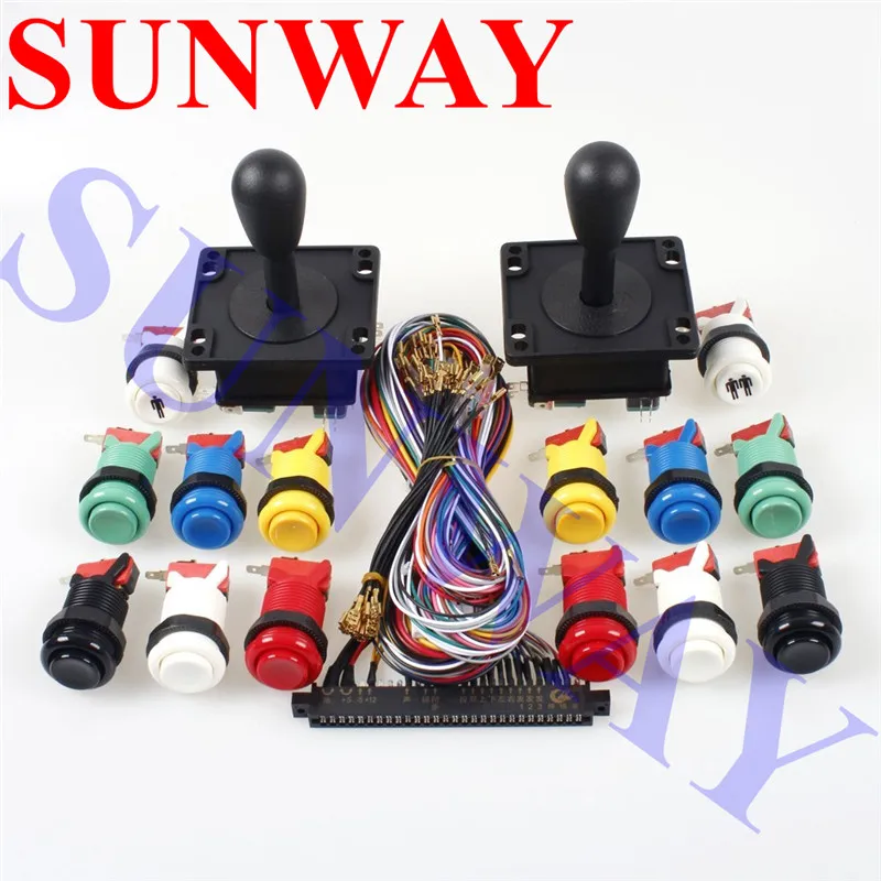 Новый набор для аркадных джойстиков JAMMA 60 в 1 запчасти 2 HAPP style 4/8 way и 14 американских