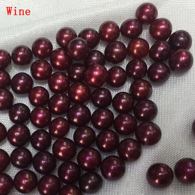 20 Pcs 7-8mm Wine Natural Love Wish Pearl Party Gift Oyster Round Loose Colored Pearls