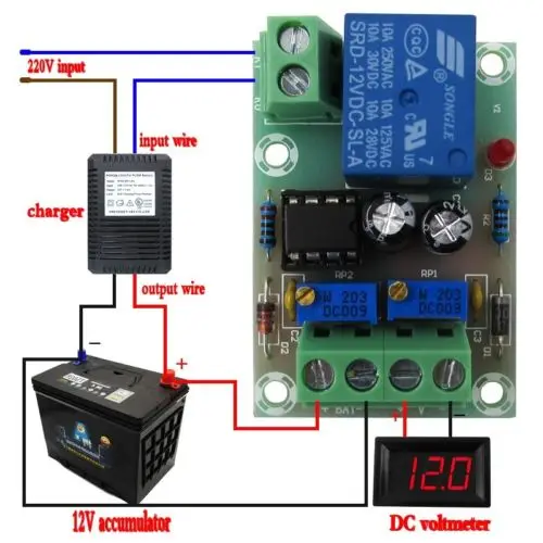 12 V/24 V 6-60V контроль зарядки аккумулятора плата зарядного устройства МОДУЛЬ переключателя питания