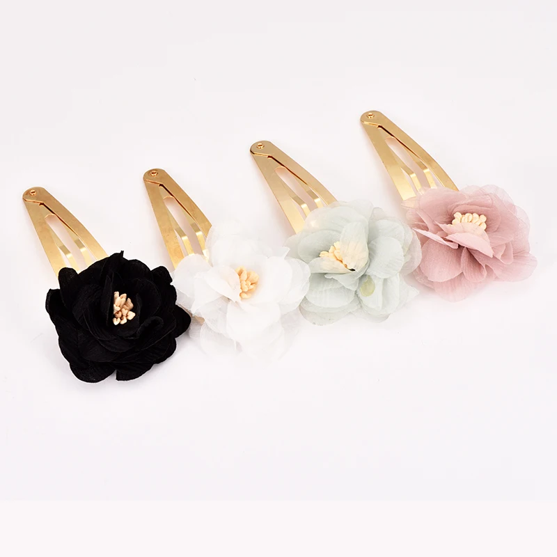 Модные милые детские заколки для волос с цветами и тыквой белые девочек