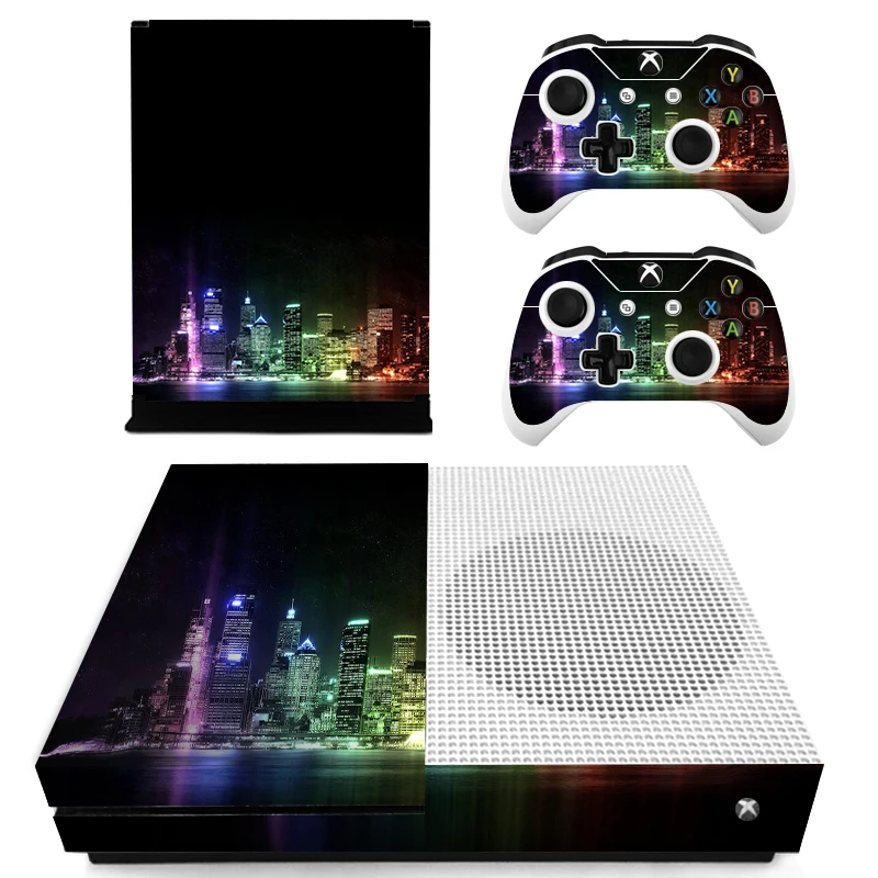 Цветной виниловый чехол для консоли Microsoft Xbox One SLIM с изображением звездного