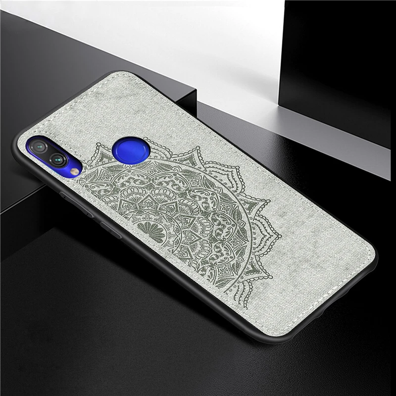 Gray Чехол HATOLY с объемным цветком для Xiaomi Redmi 7, чехол для Xiaomi Redmi 7A, мягкий силиконовый чехол с краями, жесткая задняя крышка из поликарбоната для Xiaomi Redmi 7 - Цвет: Gray