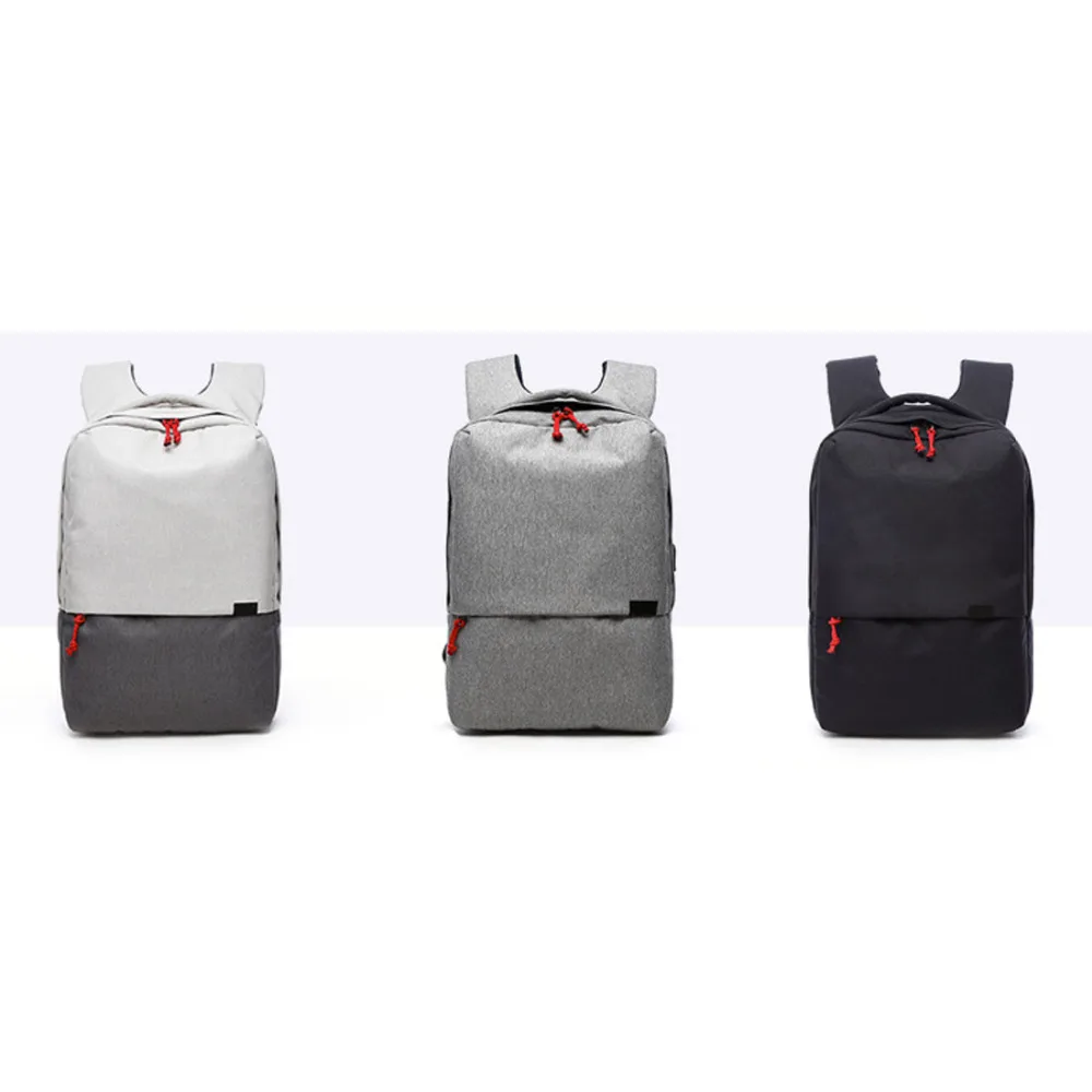 Новый мужской холщовый рюкзак для ноутбука с usb-портом зарядки модные дорожные