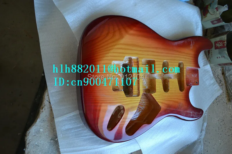Новая китайская электрогитара тело в sunburst с золы из Китая + EMS бесплатная доставка
