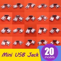 20 models 5pin mini micro usb jack socket charging socket connector for motorola htc lenovo zte huawei sony mobile phone tablet