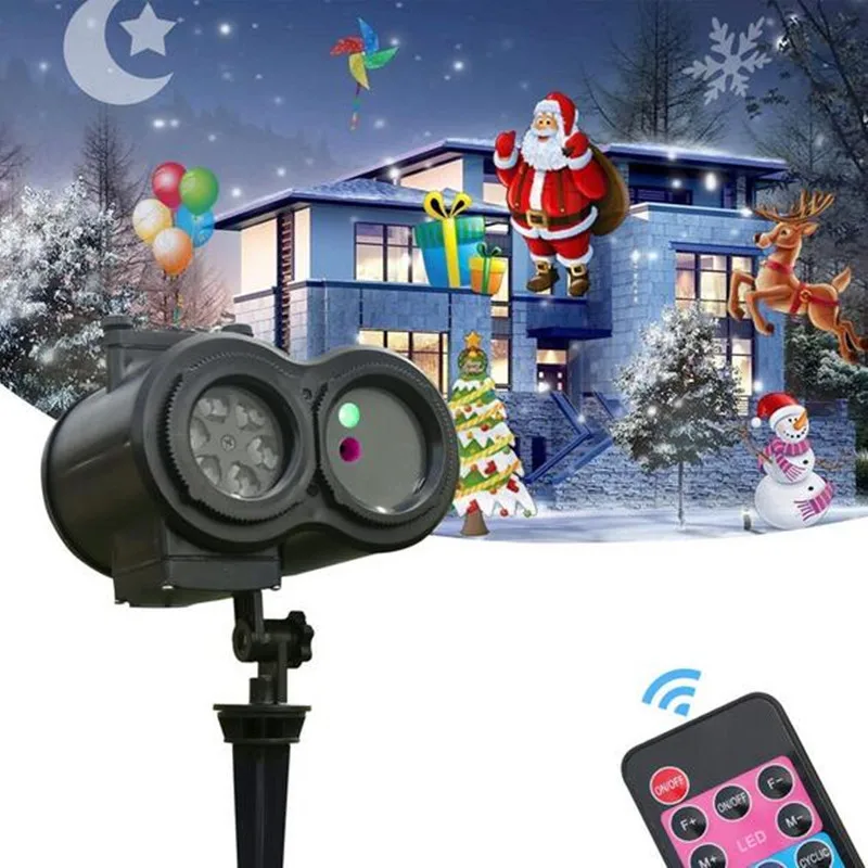 12 слайдов Рождественский проектор океанских волн снежинки водонепроницаемый