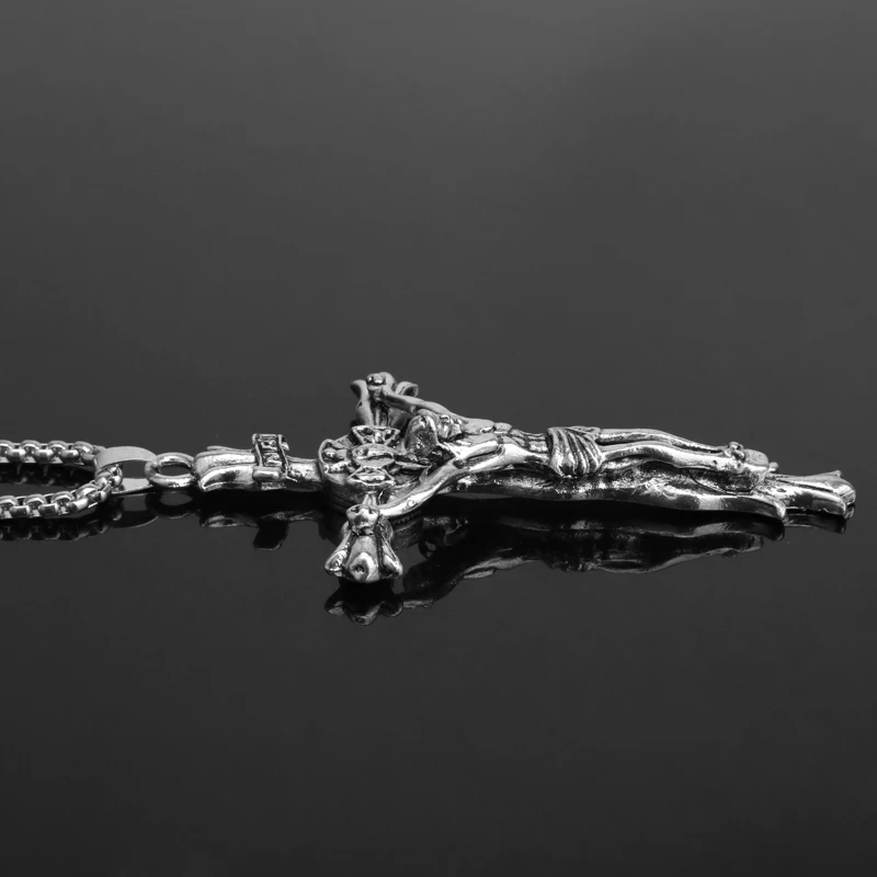 Dongsheng INRI подвесной крест с распятием Цепочки и ожерелья цепи для Для мужчин
