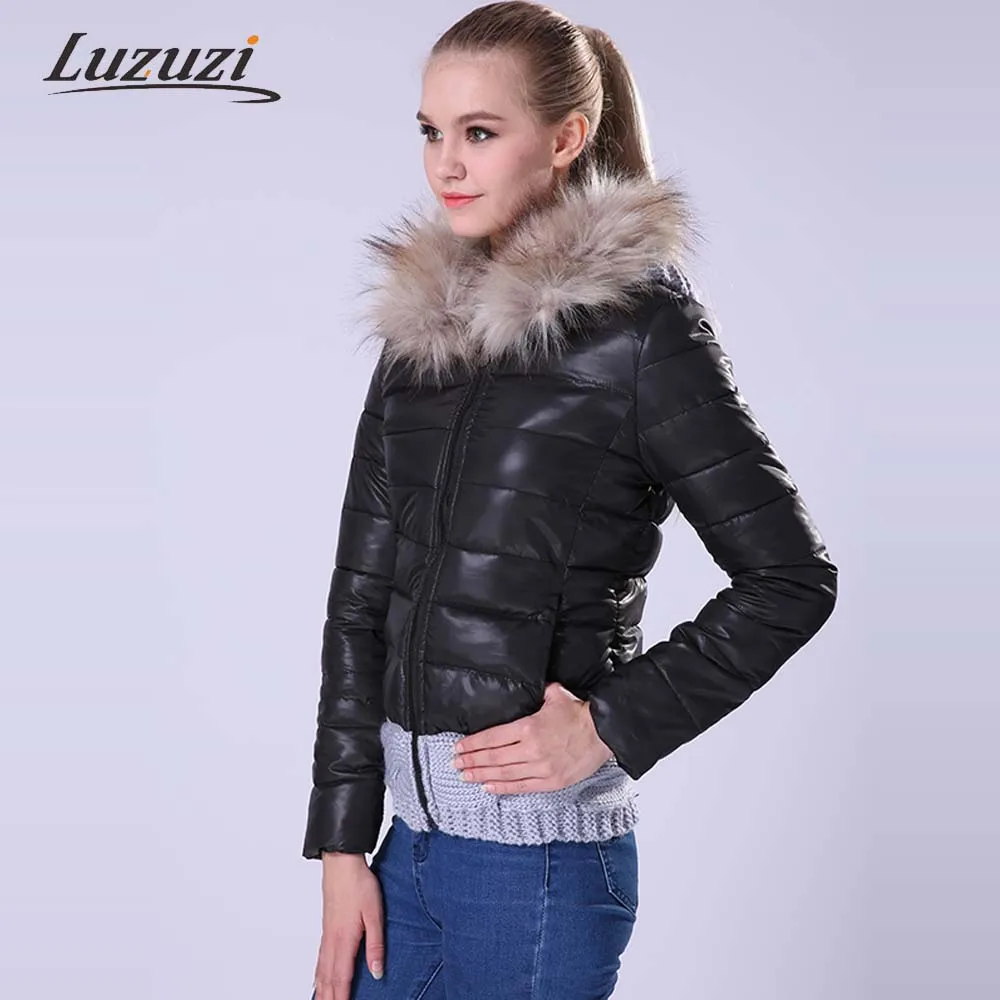 Для женщин пальто с шерстью зимнее и куртка из хлопка капюшоном модный вязаный