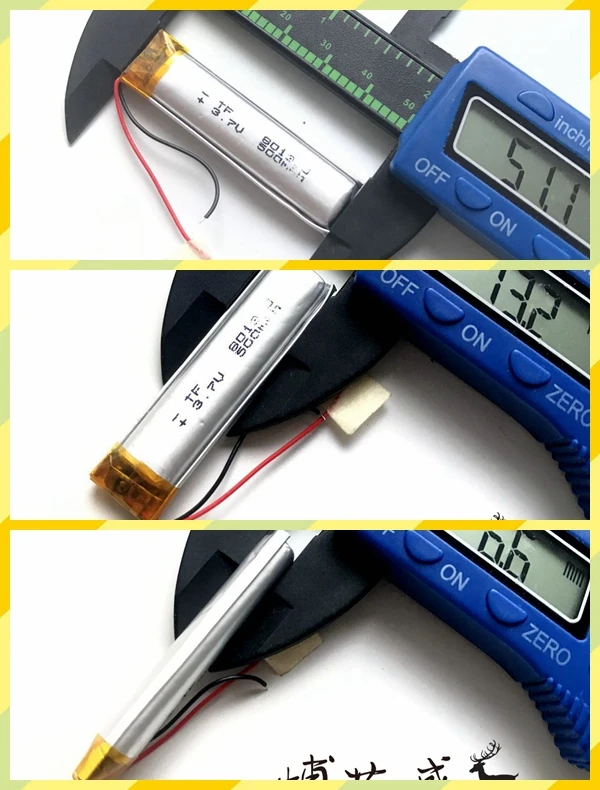 3,7 V 801350 081350 500mah с защитной платой, используемой для bluetooth MP3 MP4 литиевая батарея