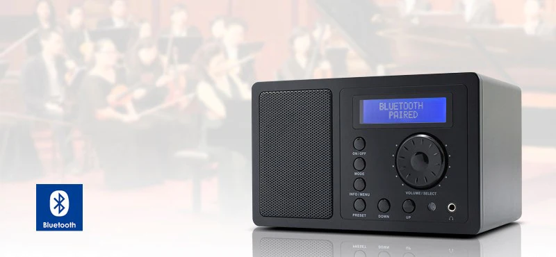 2 Вт RMS DAB+ FM цифровое радио Bluetooth динамик Повтор и Будильник ЖК-дисплей Автоматическая поисковая станция настольные домашние радиоприемники