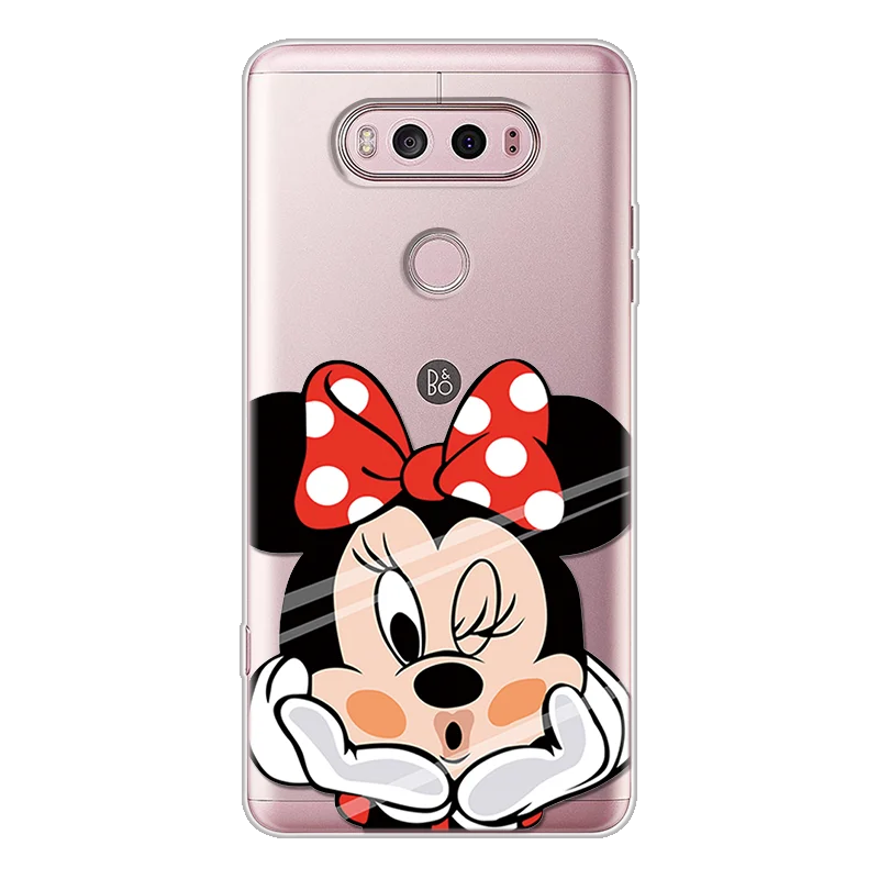 mini С милым мультипликационным принтом для LG G4 G5 G6 Q6 K4 K5 K8 K10 V20 V30 X Мощность 2 G8 чехол thinq силиконовый ультра прозрачный мягкий силиконовый чехол из ТПУ с отделениями для карт Coque - Цвет: mini