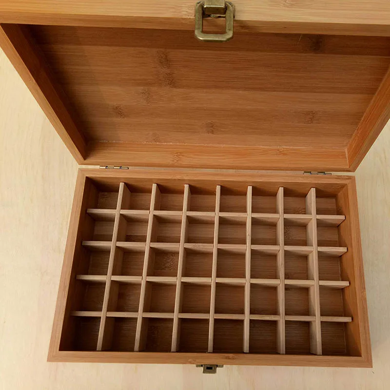Высококачественный бамбуковый ящик для эфирных масел с 40 сетками DIY защитный деревянный чехол для хранения художественного декоративного орнамента