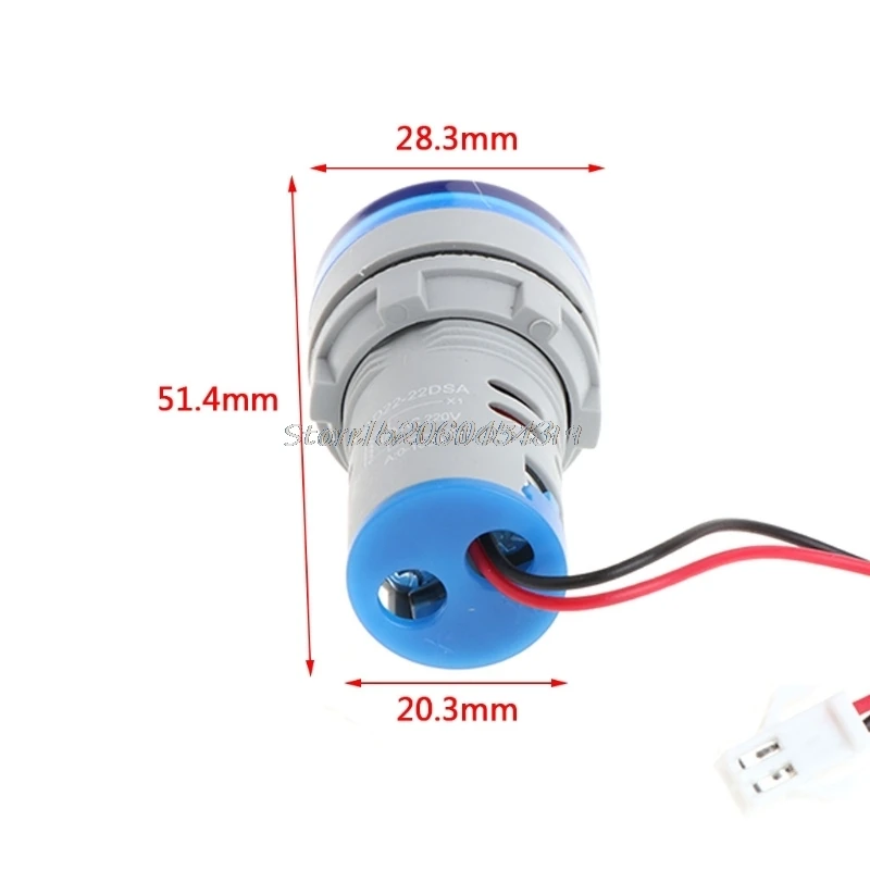 Цифровой амперметр Power 220VAC тестер для измерения силы тока с индикасветильник 22 мм