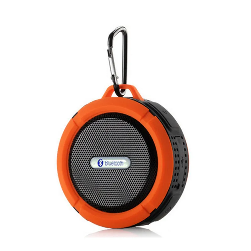 Orange VAORLO беспроводной Bluetooth динамик водонепроницаемый открытый мини громкий динамик крюк присоска динамик s с микрофоном Hands Free для автомобиля - Цвет: Orange